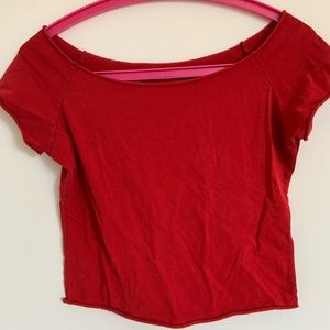 brandy melville off the shoulder tee
